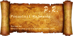 Poszpisil Rajmunda névjegykártya